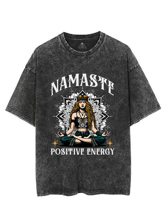 NAMASTE POSITIVE ENERGY VINTAGE GYM SHIRT