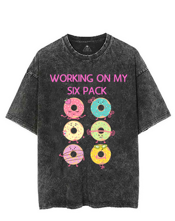 WORKING ON MY SIX PACK VINTAGE GYM SHIRT