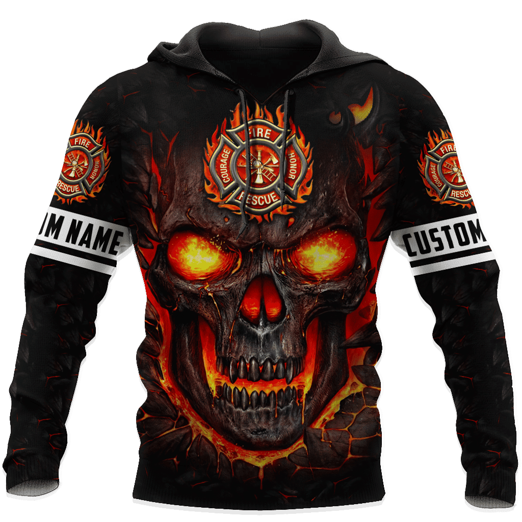 Firefighter Unisex Shirts Custom Name Xt Hoodie 3D All Over Printed