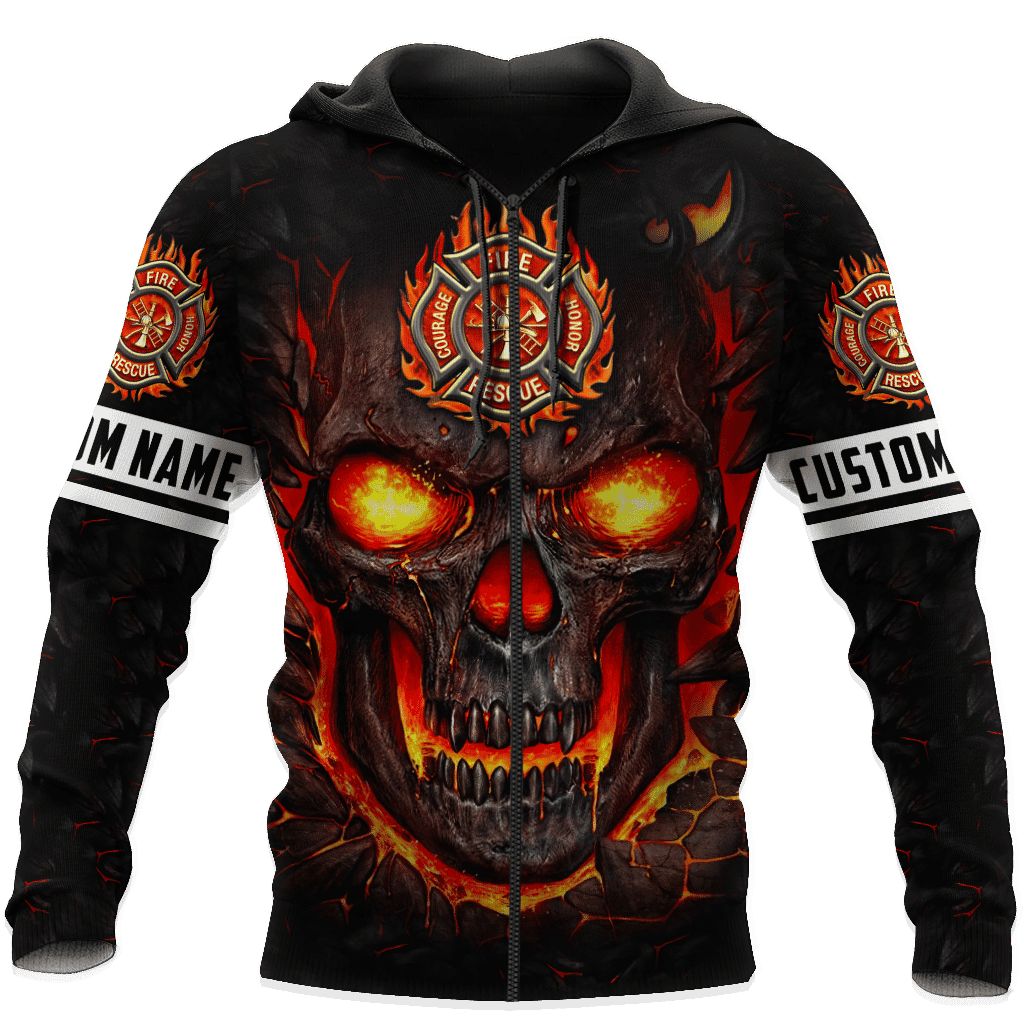 Firefighter Unisex Shirts Custom Name Xt Hoodie 3D All Over Printed