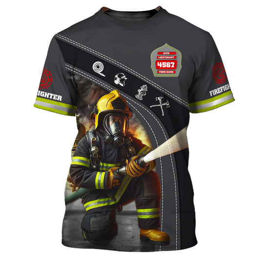 Custom Name 3D Firefirghter Zipper Hoodie Personalized Gift For Firefighters