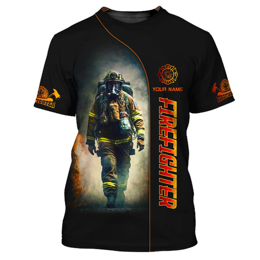 Firefighter Works On Fire 3D Full Print Zipper Hoodie Fire Man Zipper Hoodie Gift For Firefighters