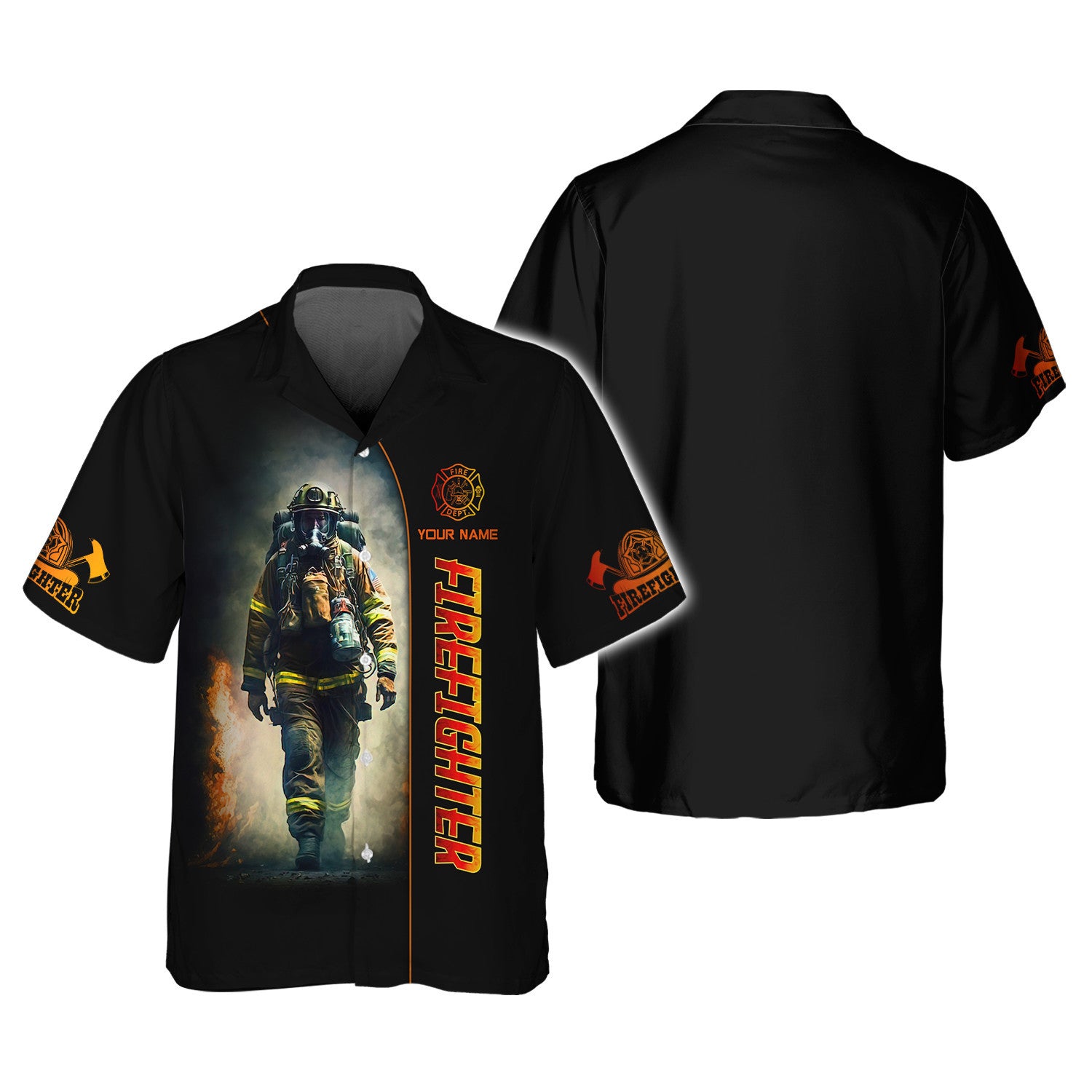 Firefighter Works On Fire 3D Full Print Zipper Hoodie Fire Man Zipper Hoodie Gift For Firefighters