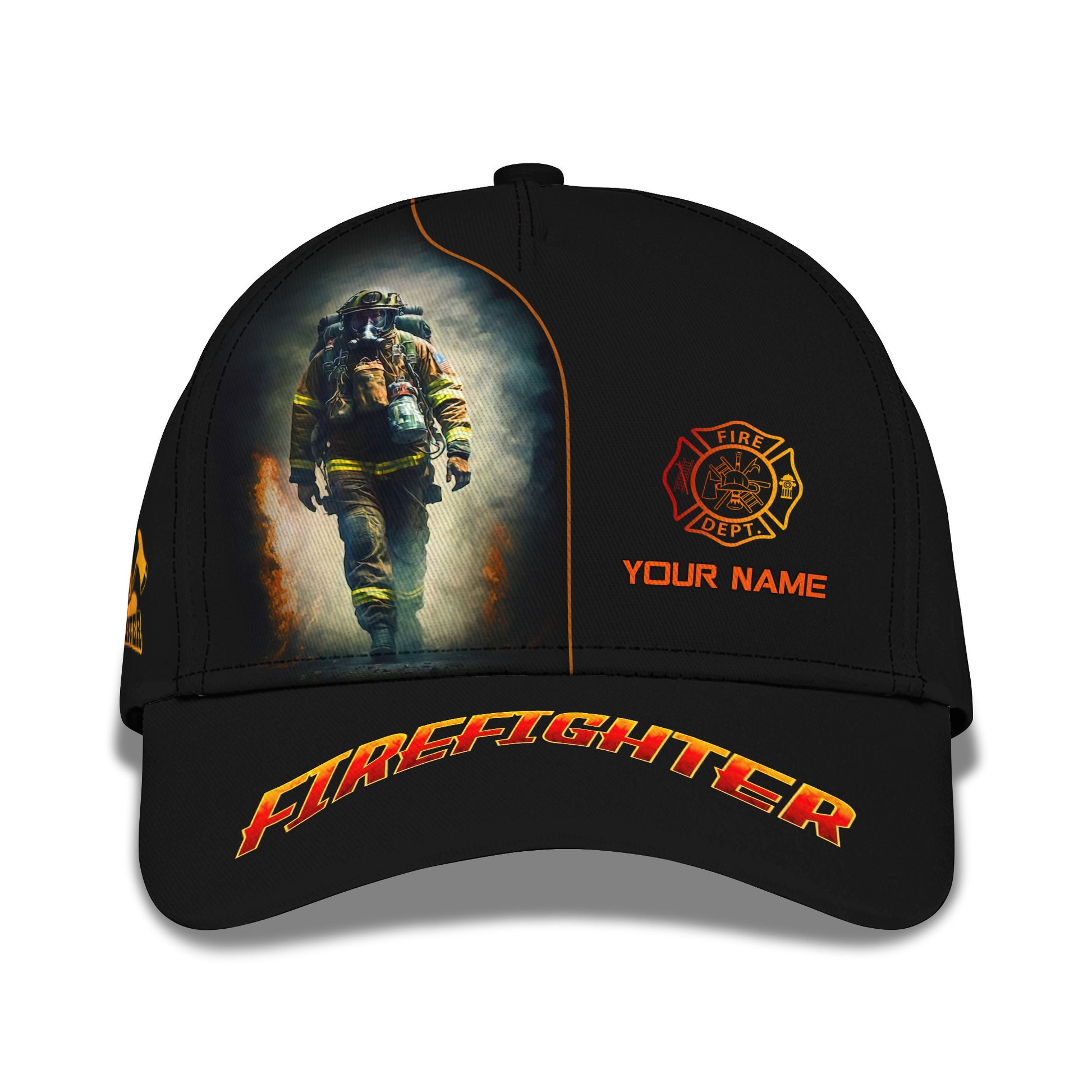 Firefighter Works On Fire 3D Full Print Zipper Hoodie Fire Man Zipper Hoodie Gift For Firefighters