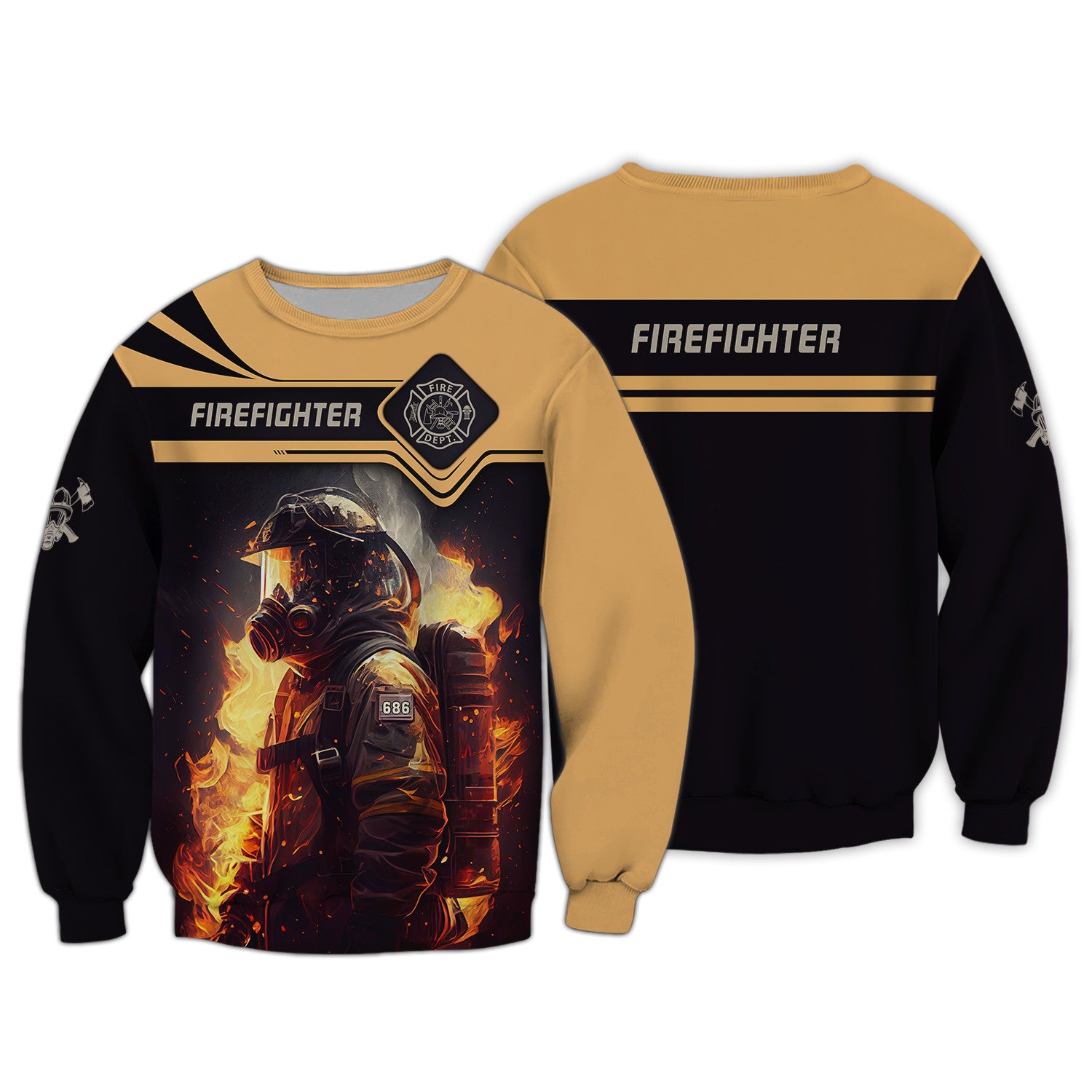Firefighter Custom Shirts Fireman 3D Shirts Firefighter Clothing