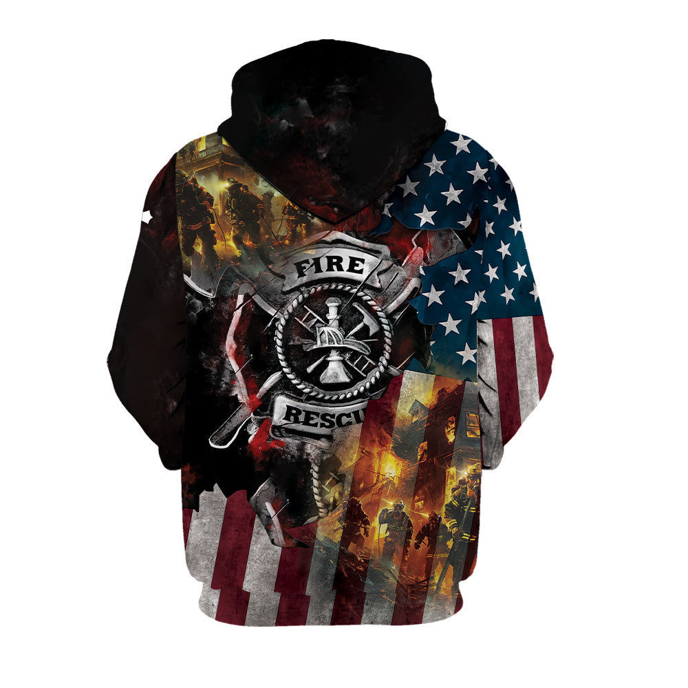 Brave Firefighter All Over Print Shirt
