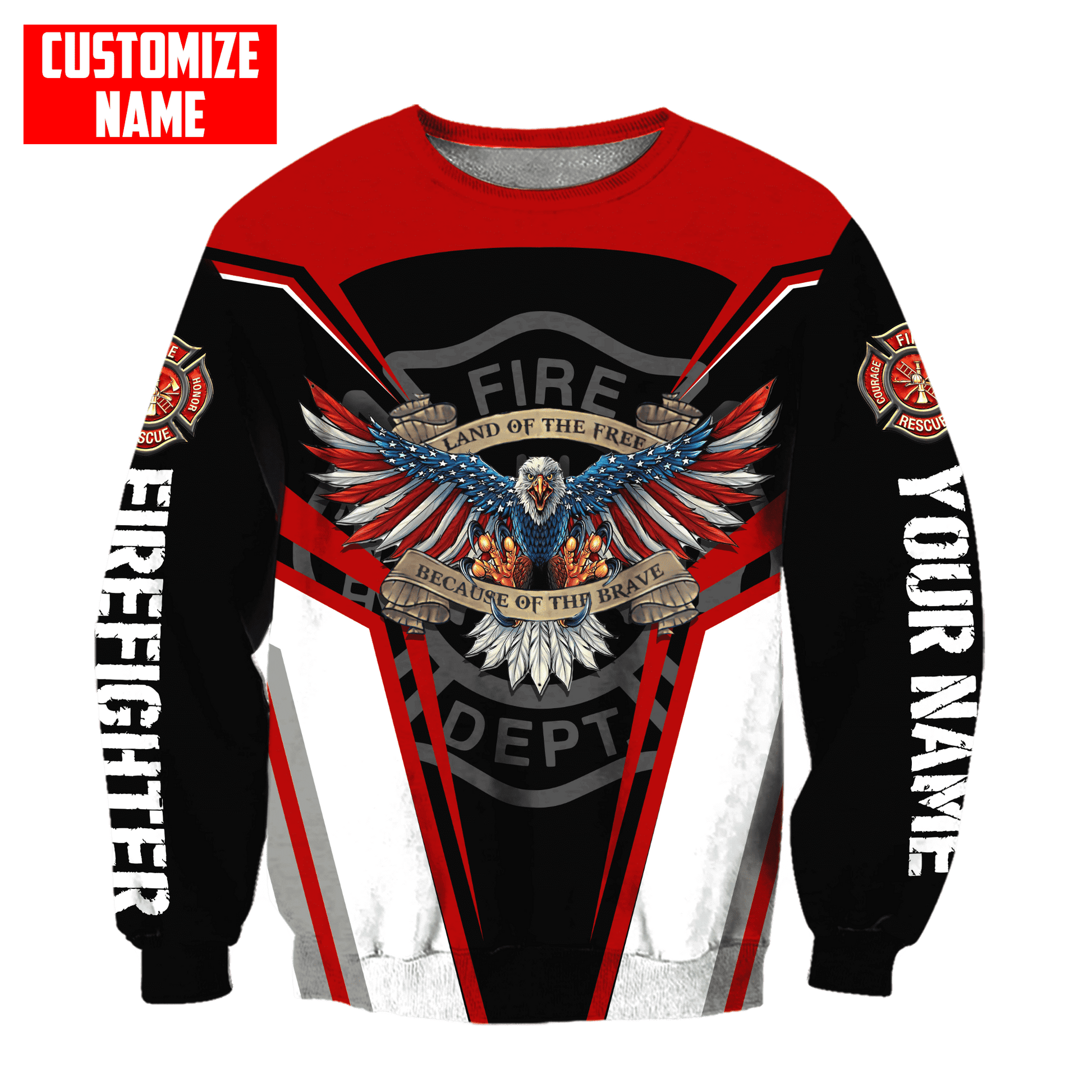 Personalized Name Firefighter Unisex Shirts