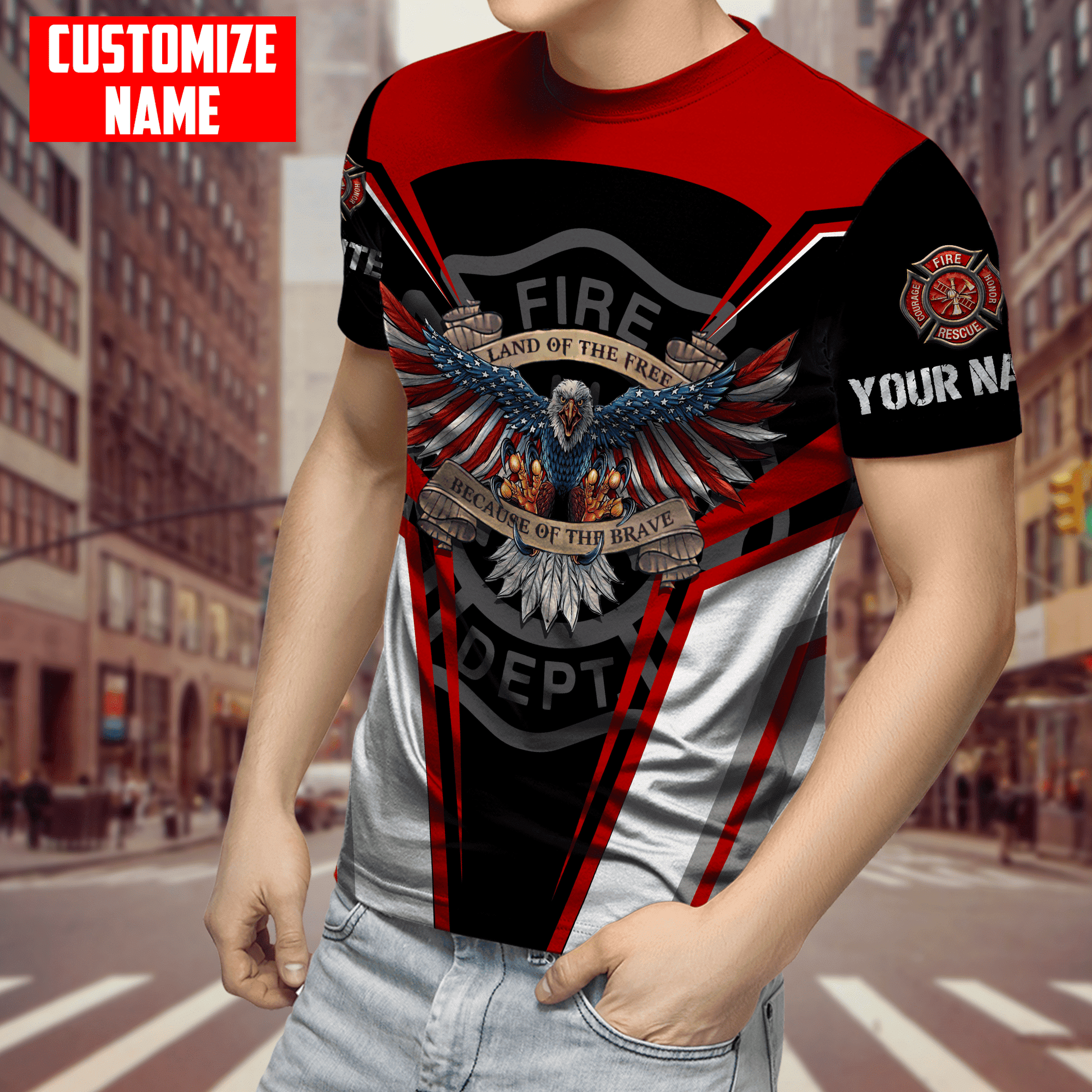 Personalized Name Firefighter Unisex Shirts