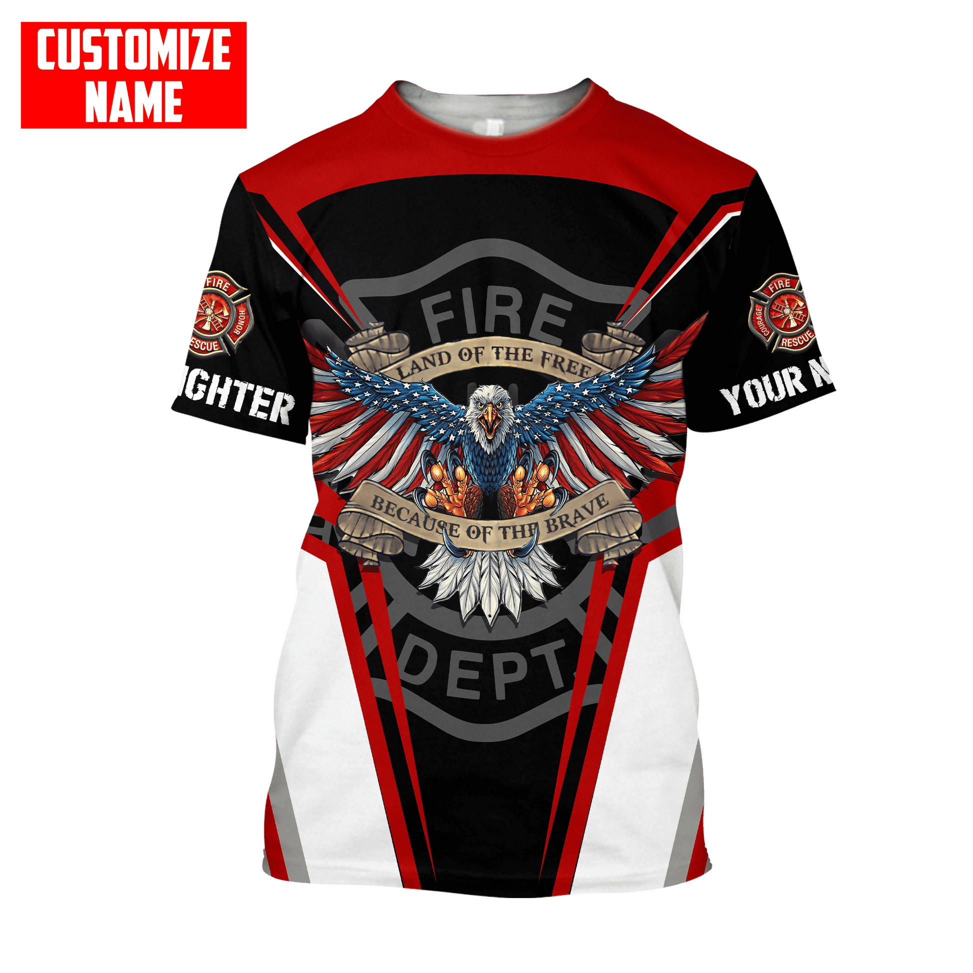 Personalized Name Firefighter Unisex Shirts