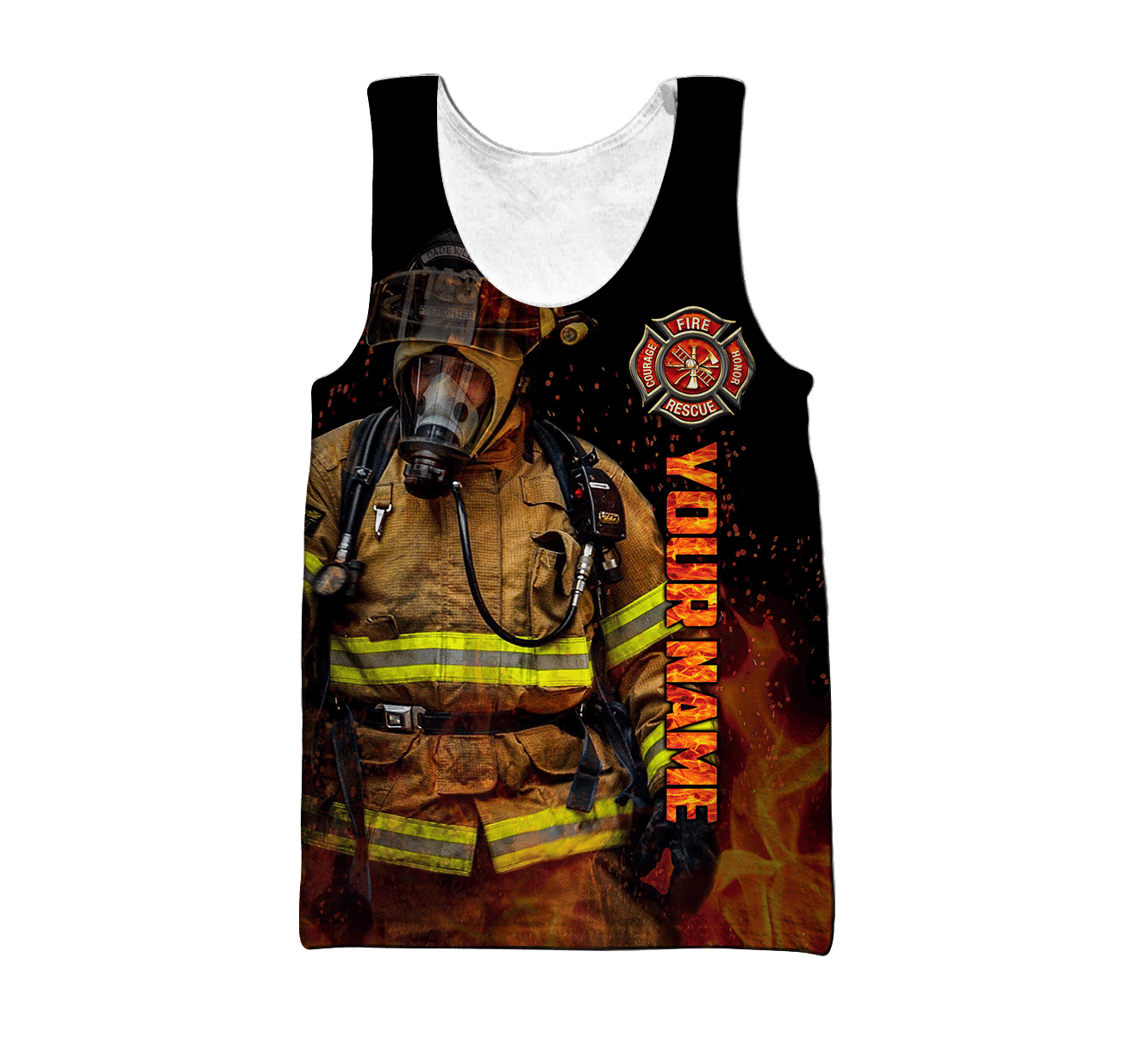 Firefighter Unisex Shirts Custom Name Hoodie 3D All Over Printed