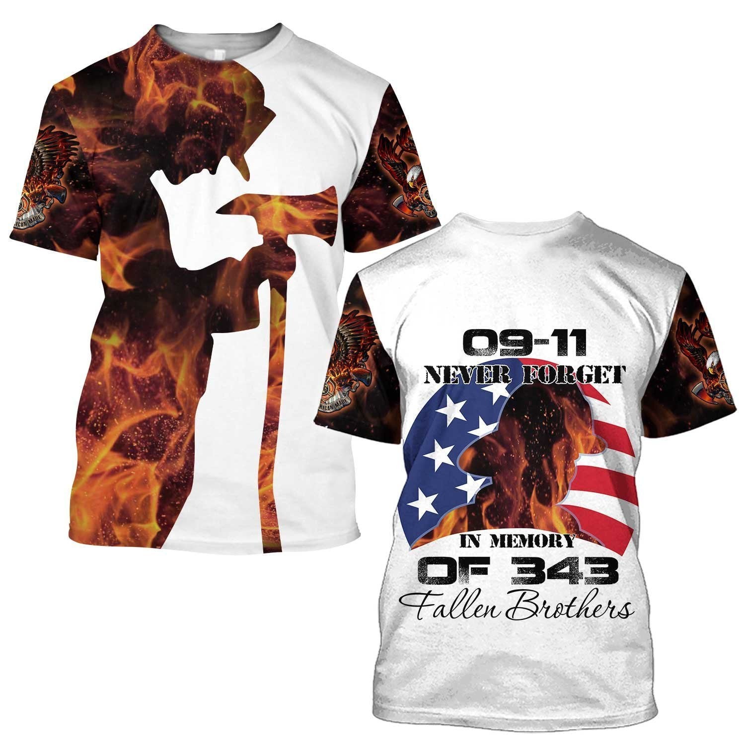 Firefighter Never Forget Our Fallen Brothers 3D All Over Printed For Men And Women Hoodie