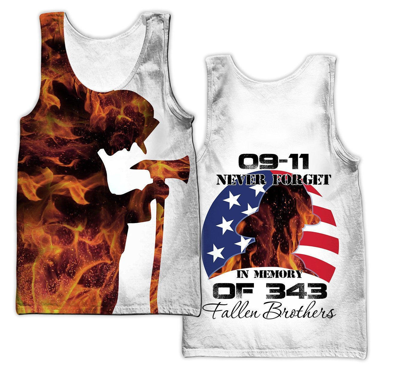 Firefighter Never Forget Our Fallen Brothers 3D All Over Printed For Men And Women Hoodie