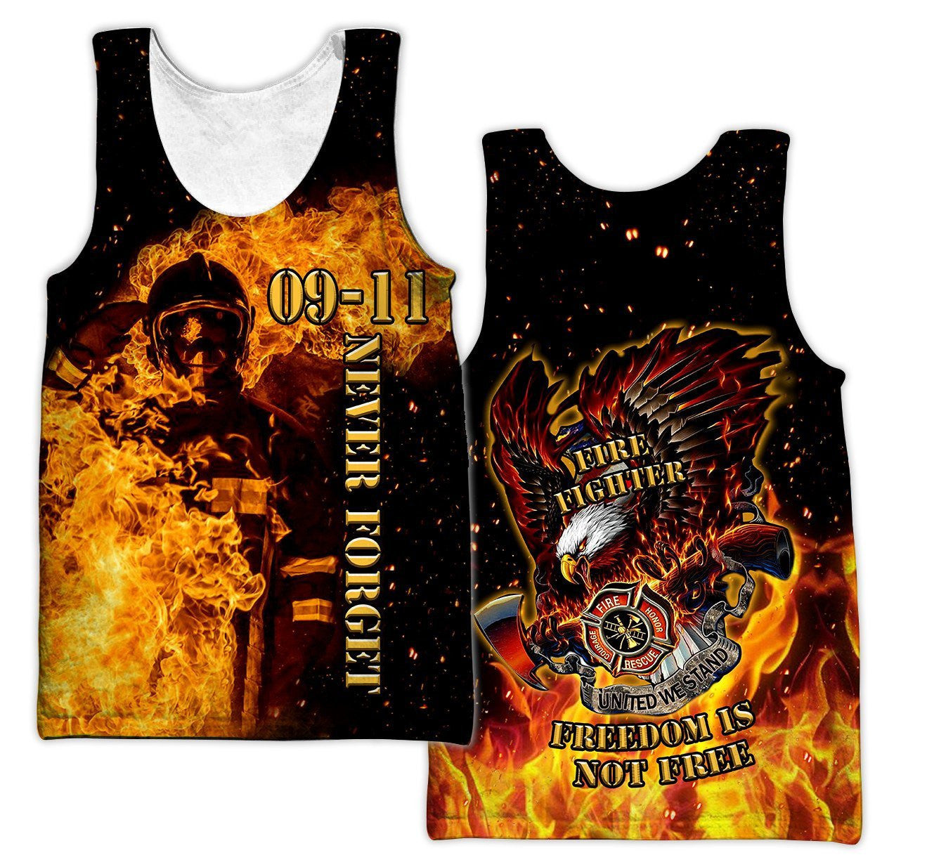 Firefighter Never Foget -11 3D All Over Printed For Men And Women Hoodie