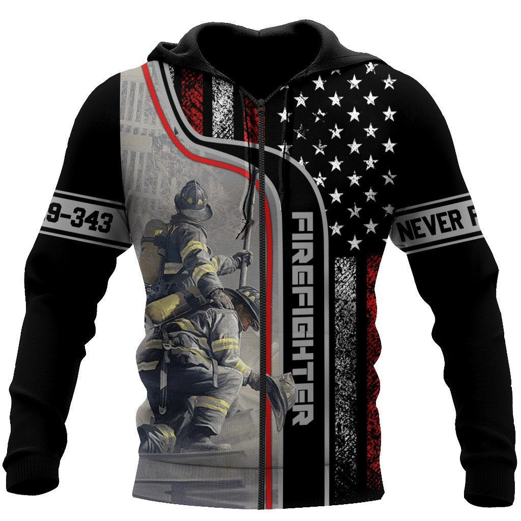 Firefighter Never Forget Our Fallen Brothers 3D All Over Printed Shirt & Short For Men And Women Hoodie