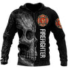 Crazy Skull Firefighter Hoodie For Men And Women