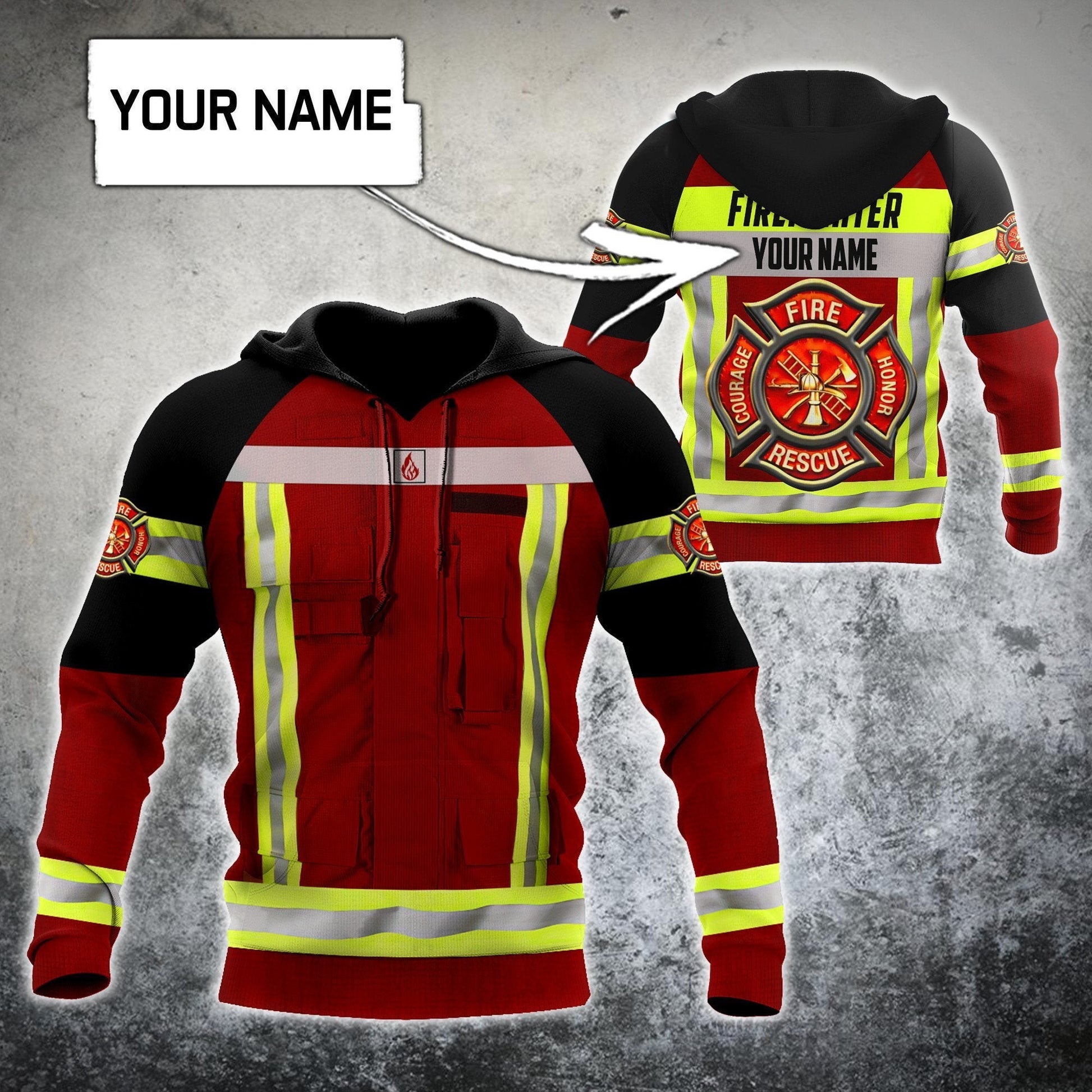 Customize Name Firefighter Hoodie For Men And Women MH