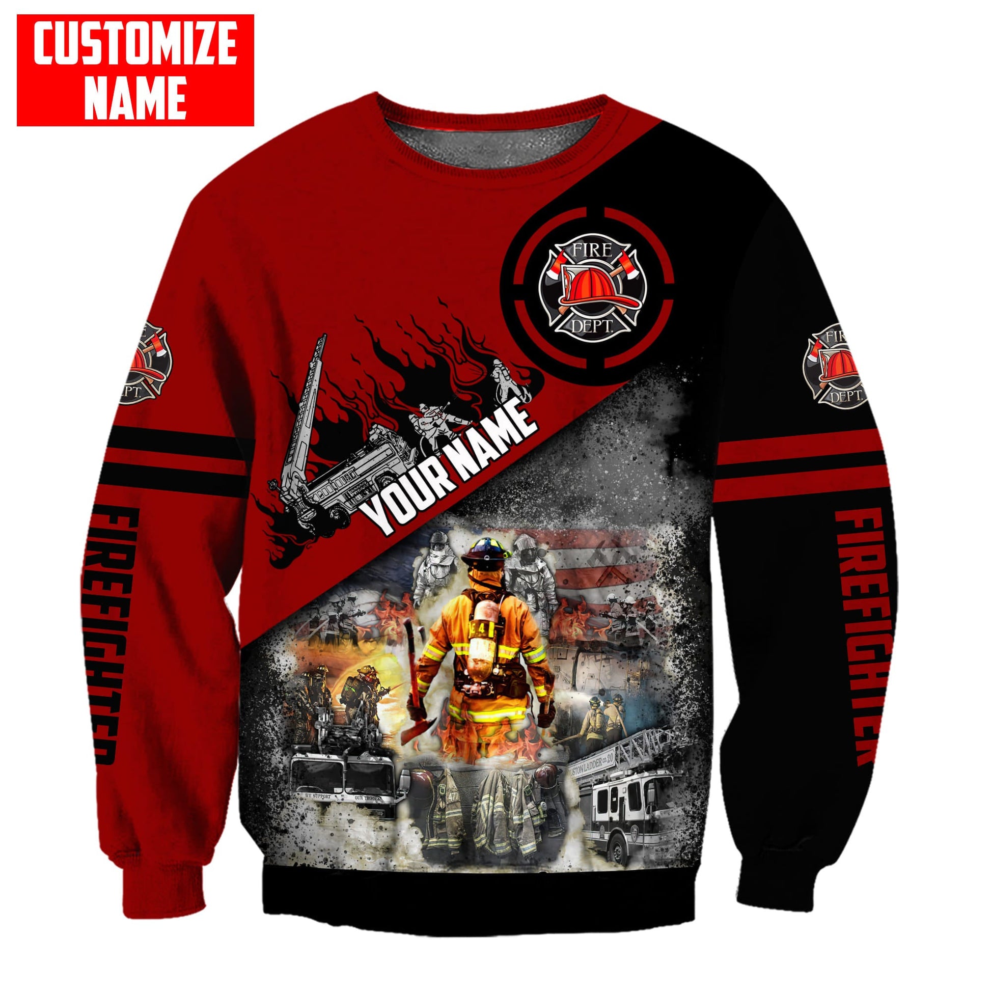 Customized Name Firefighter Unisex Shirts TNAAN