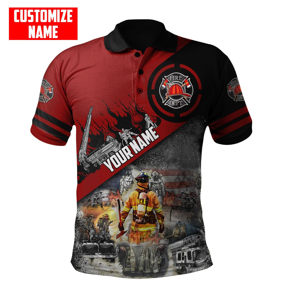 Customized Name Firefighter Unisex Shirts TNAAN