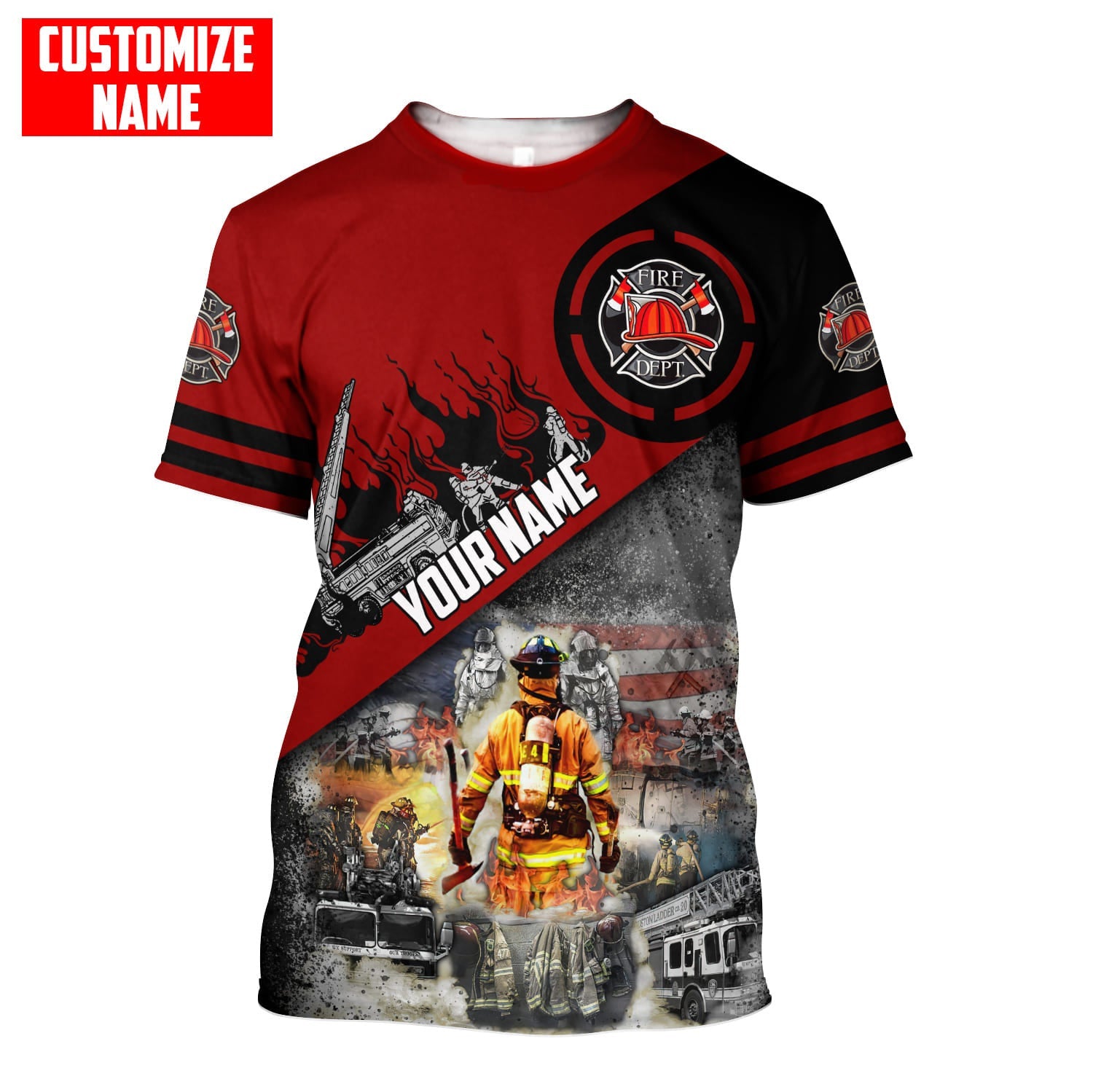Customized Name Firefighter Unisex Shirts TNAAN