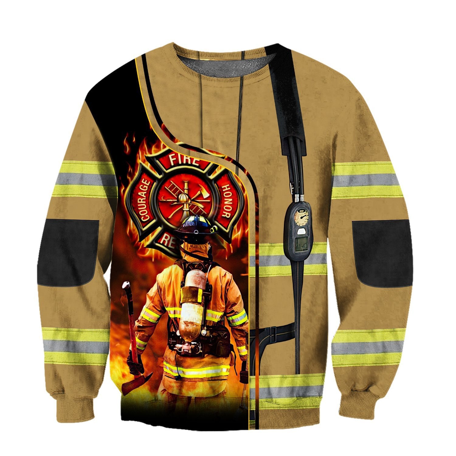 Brave Firefighter-Fireman 3D All Over Printed Shirts For Men And Women Hoodie