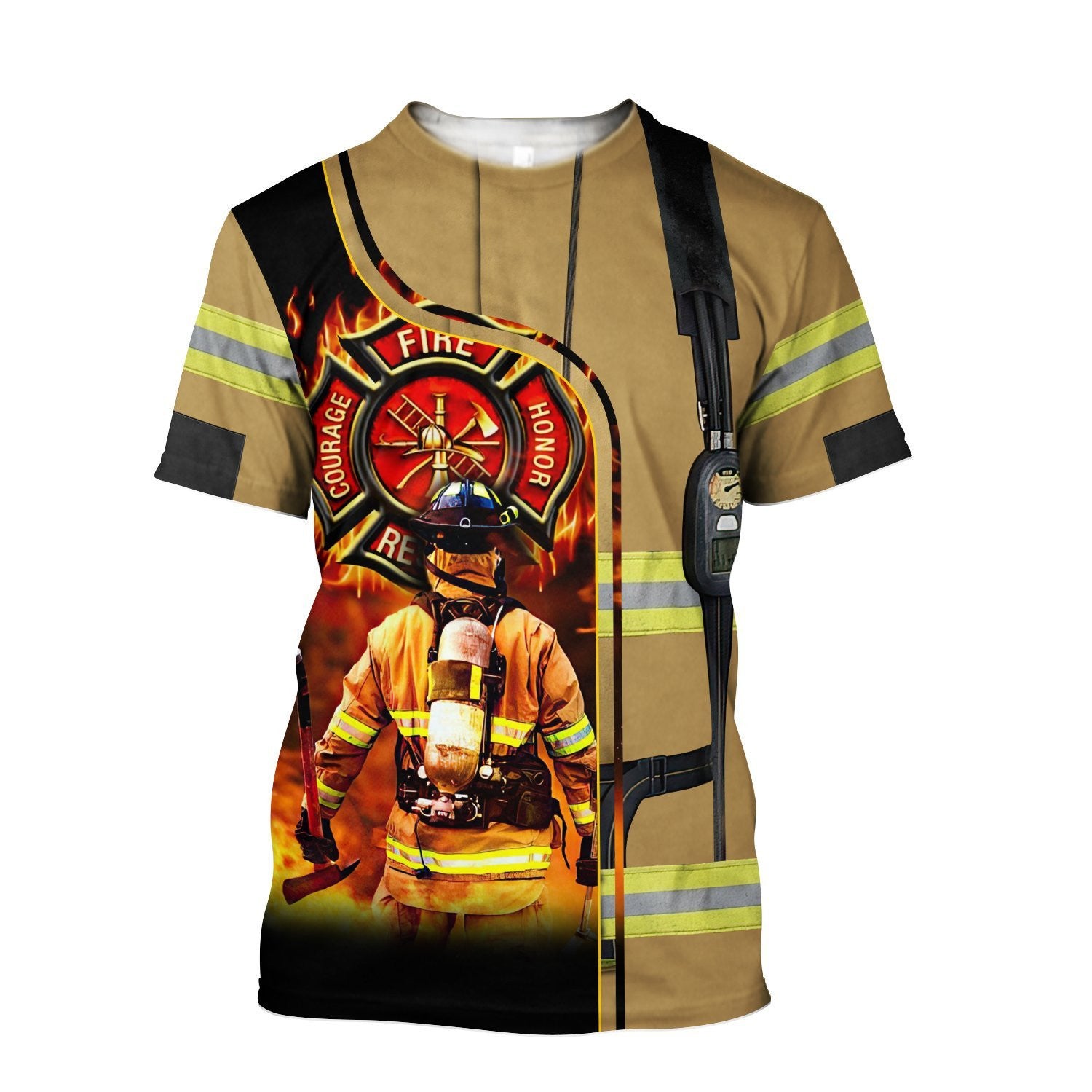 Brave Firefighter-Fireman 3D All Over Printed Shirts For Men And Women Hoodie