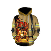 Brave Firefighter-Fireman 3D All Over Printed Shirts For Men And Women Hoodie