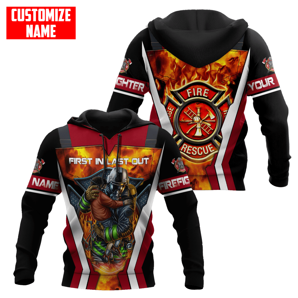 Customize Name Firefighter Unisex Shirts