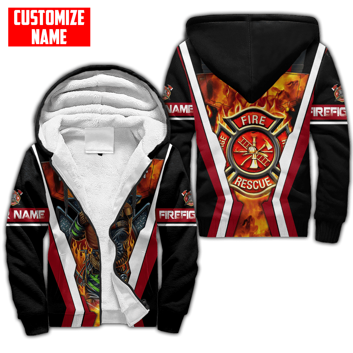 Customize Name Firefighter Unisex Shirts
