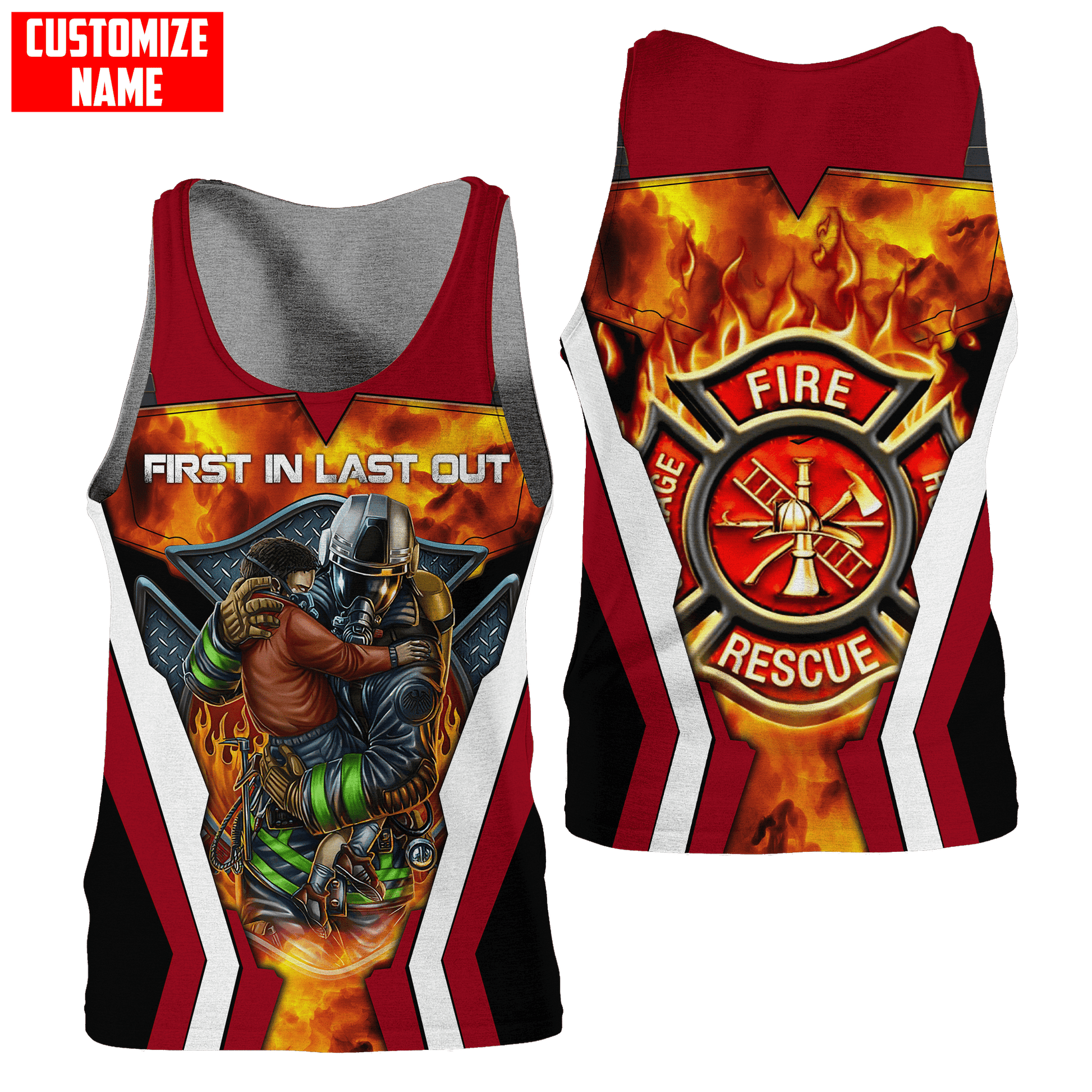 Customize Name Firefighter Unisex Shirts