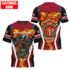 Customize Name Firefighter Unisex Shirts