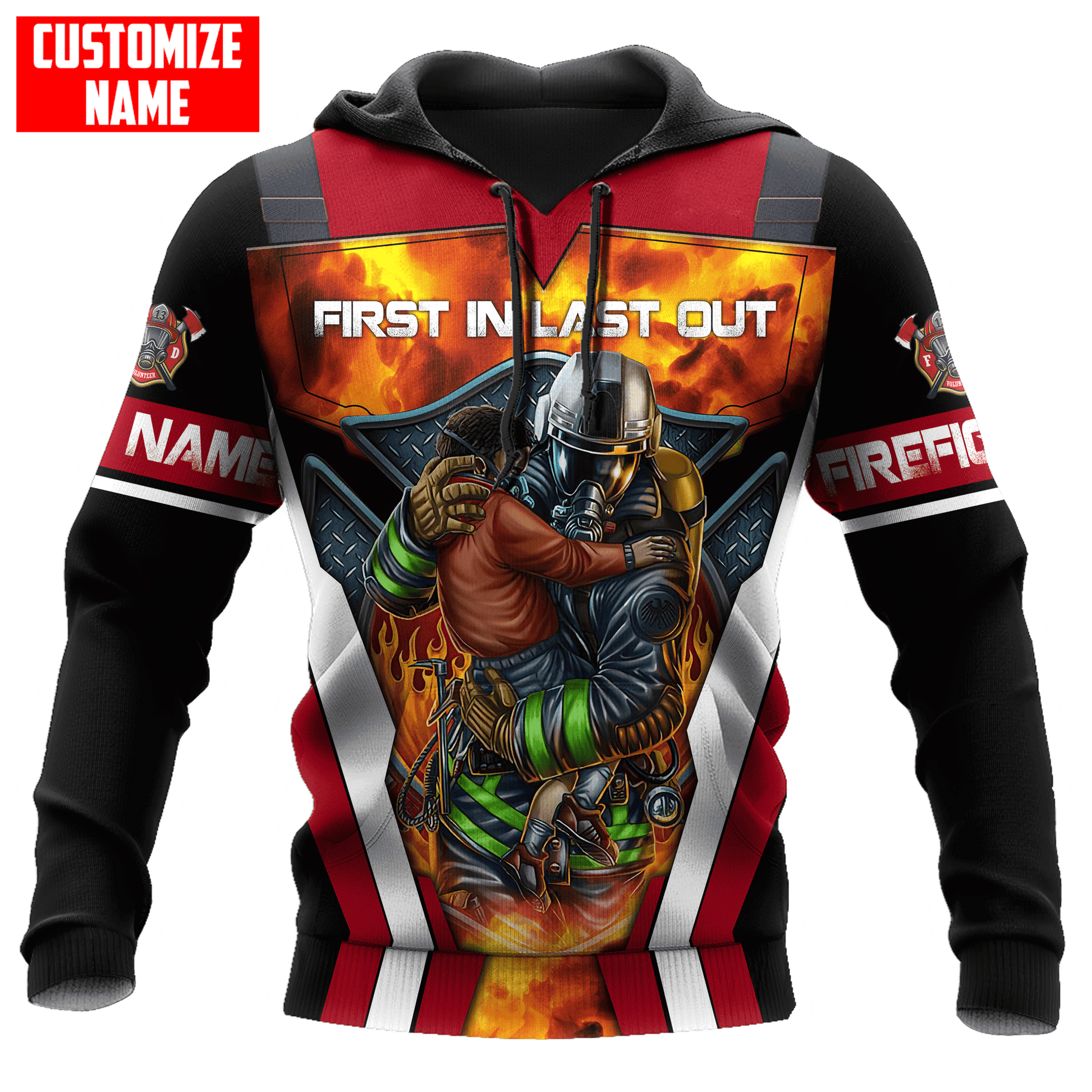 Customize Name Firefighter Unisex Shirts
