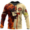 Respectful Firefighter Printed Hoodie For Men And Women TQHSA