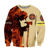 Respectful Firefighter Printed Hoodie For Men And Women TQHSA
