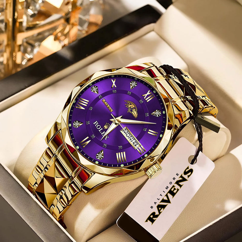Baltimore Ravens x Rolex Alloy Luxury Quartz Watch