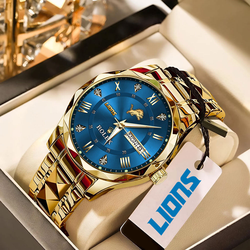 Detroit Lions x Rolex Alloy Luxury Quartz Watch