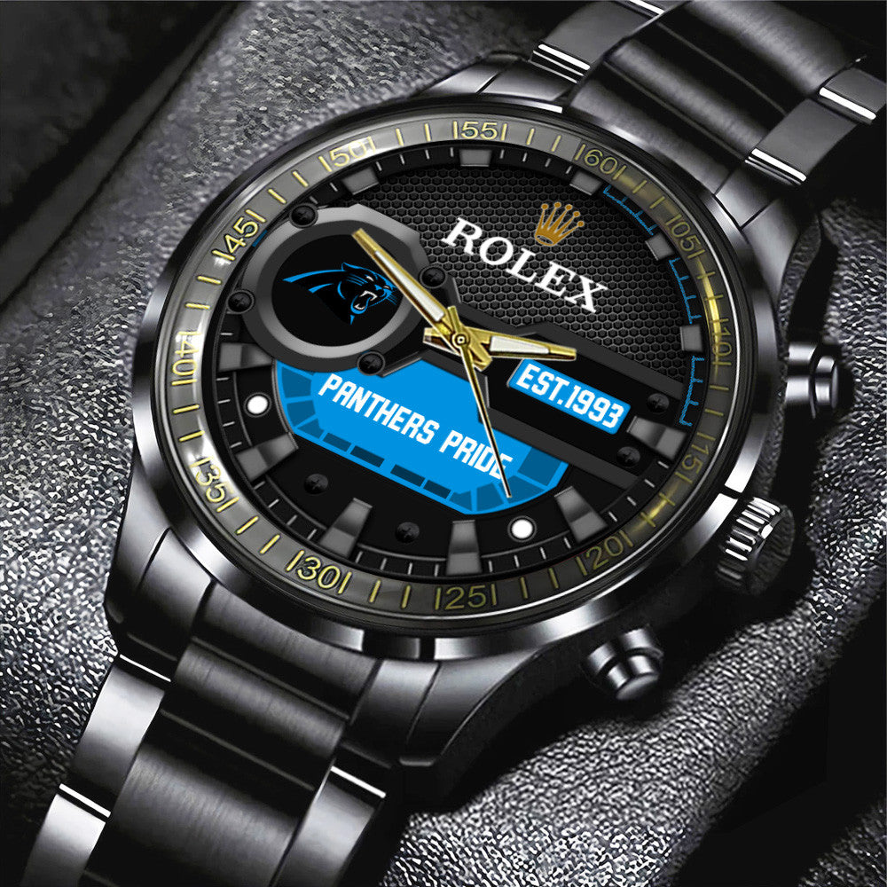 Carolina Panthers x Rolex Black Stainless Steel Watch