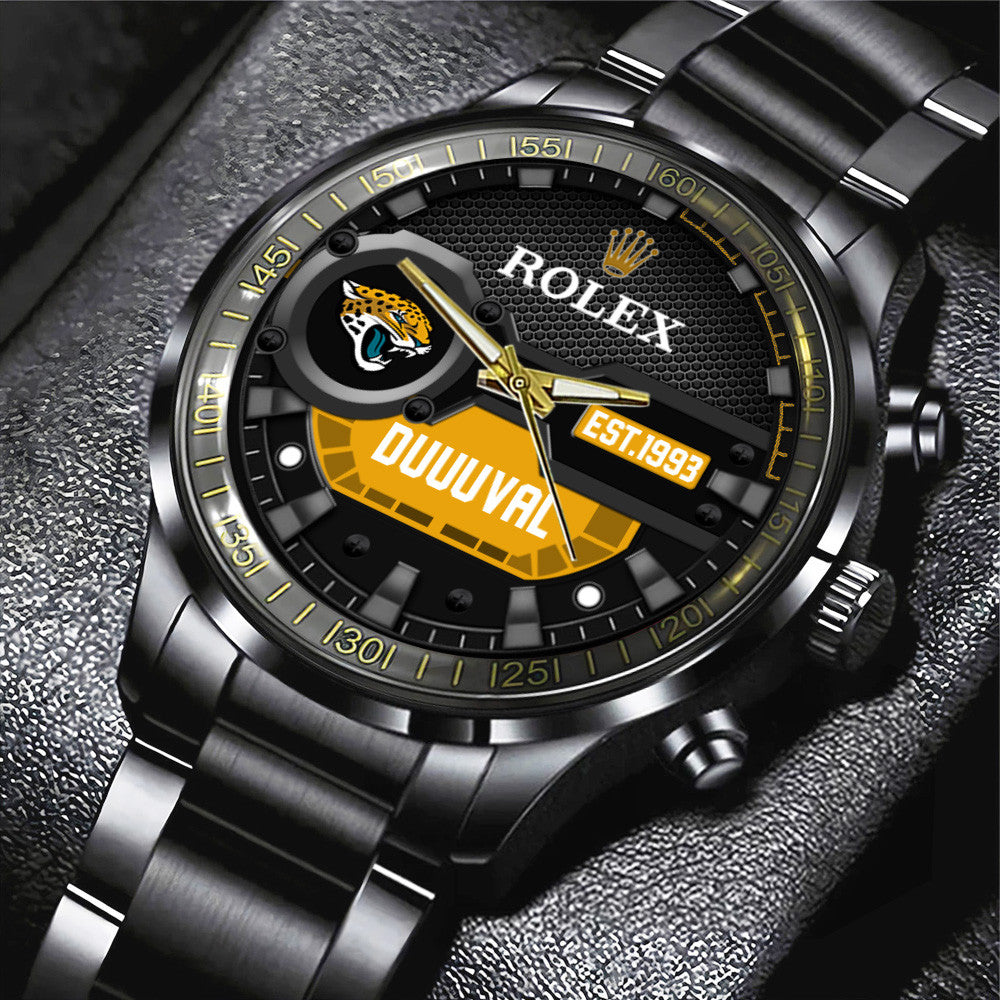 Jacksonville Jaguars x Rolex Black Stainless Steel Watch