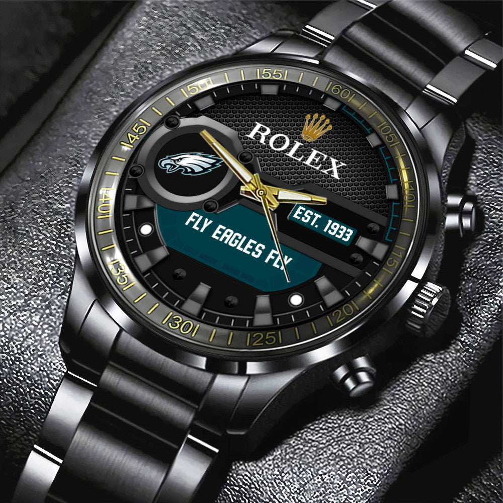 Philadelphia Eagles x Rolex Black Stainless Steel Watch