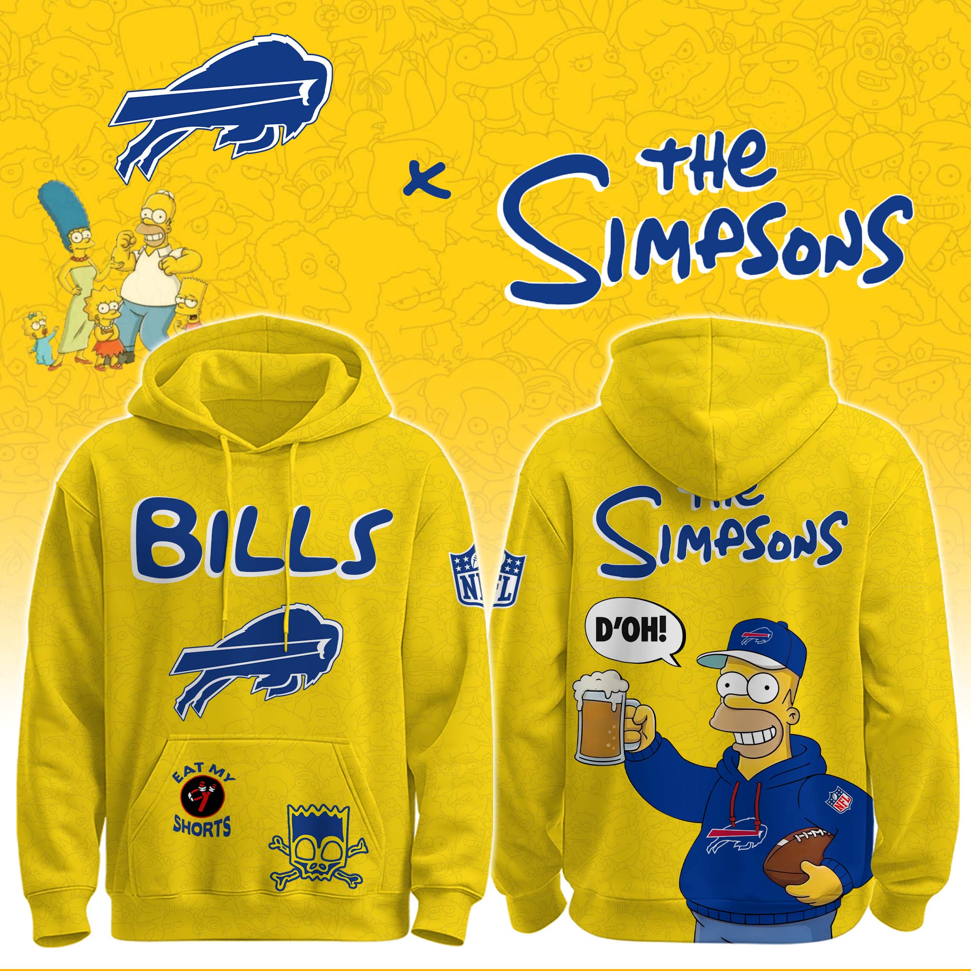 Bills x The Simpsons Crossover Hoodie