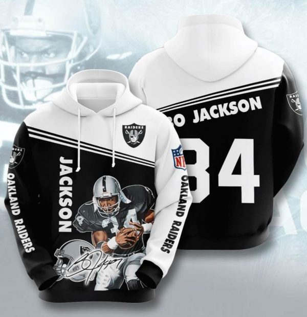 Sports American Football Nfl Las Vegas Raiders Bo Jackson Usa Hoodie 3D
