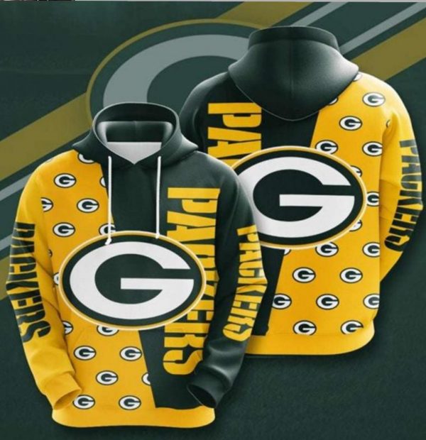Green Bay Packers NFL Logo 3D Hoodie