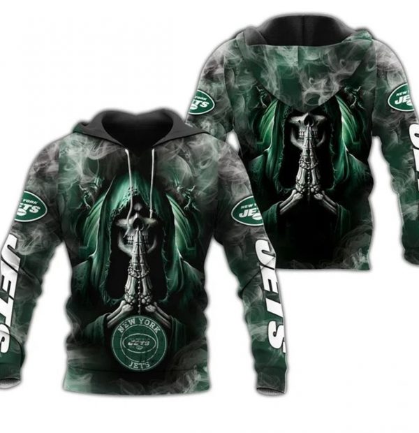 Nfl New York Jets Team Skeleton Gift For Fan 3d T-Shirt
