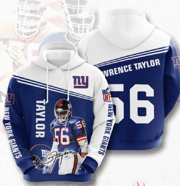 Taylor 56 Nfl New York Giants 3d Hoodies