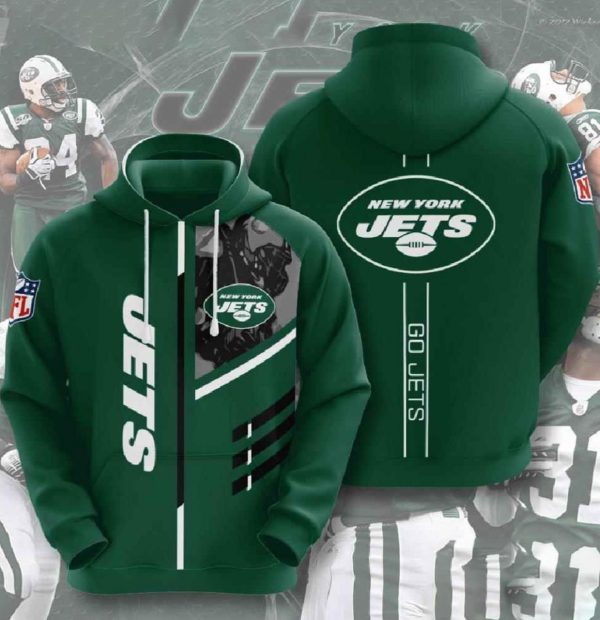 Nfl New York Jets 3d Hoodies Team Football