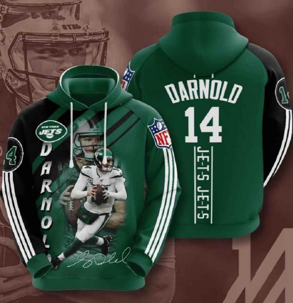 Nfl New York Jets 3d Hoodies Darnold 14
