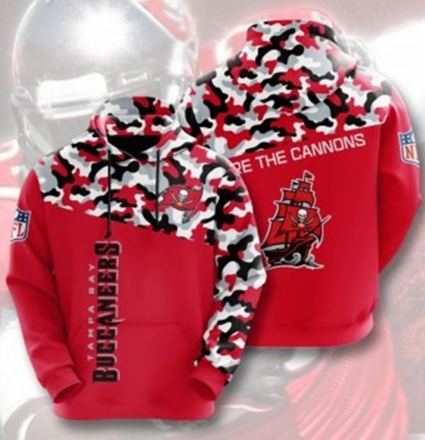 NFL Tampa Bay Buccaneers 3D Camo Hoodie