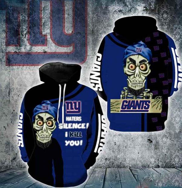 Nfl New York Giants Achmed Skull 3d Hoodie