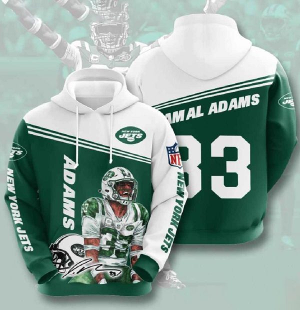 Nfl New York Jets 3d Hoodies Adams