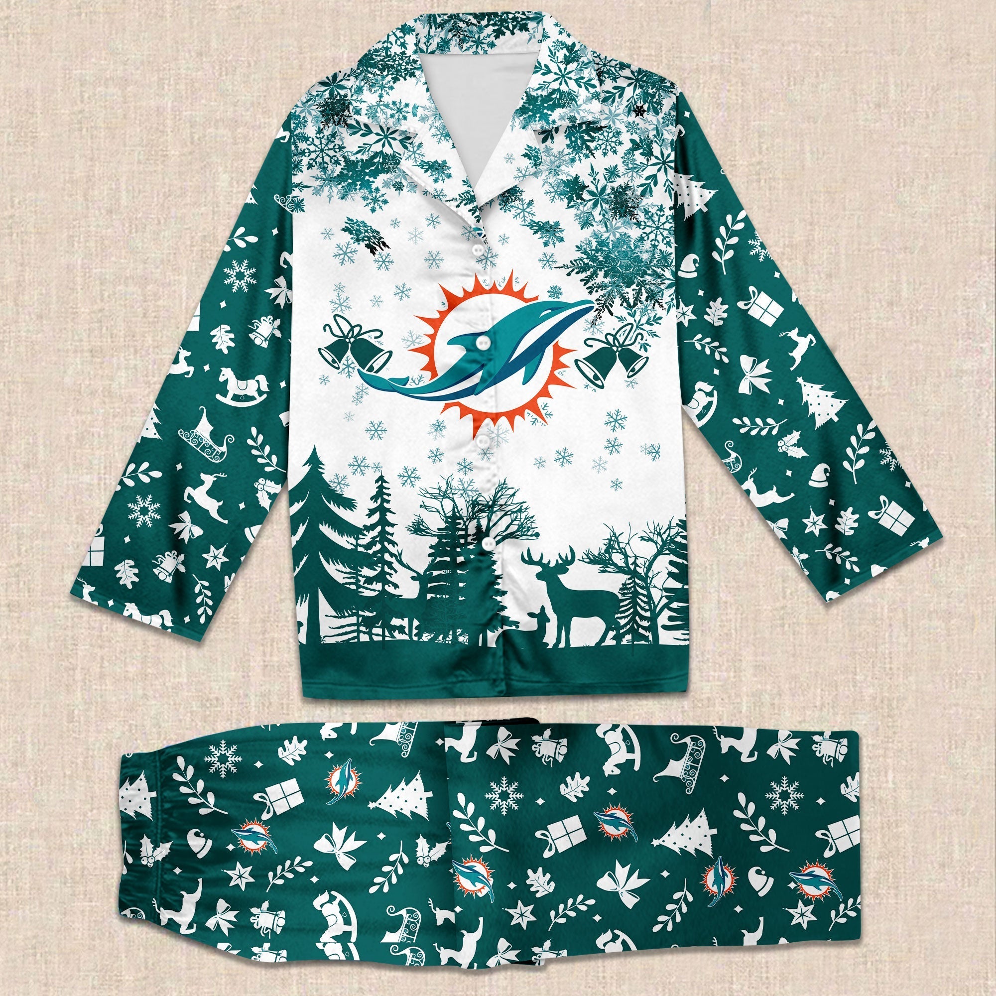 NFL Team Christmas Theme 3D Pajamas