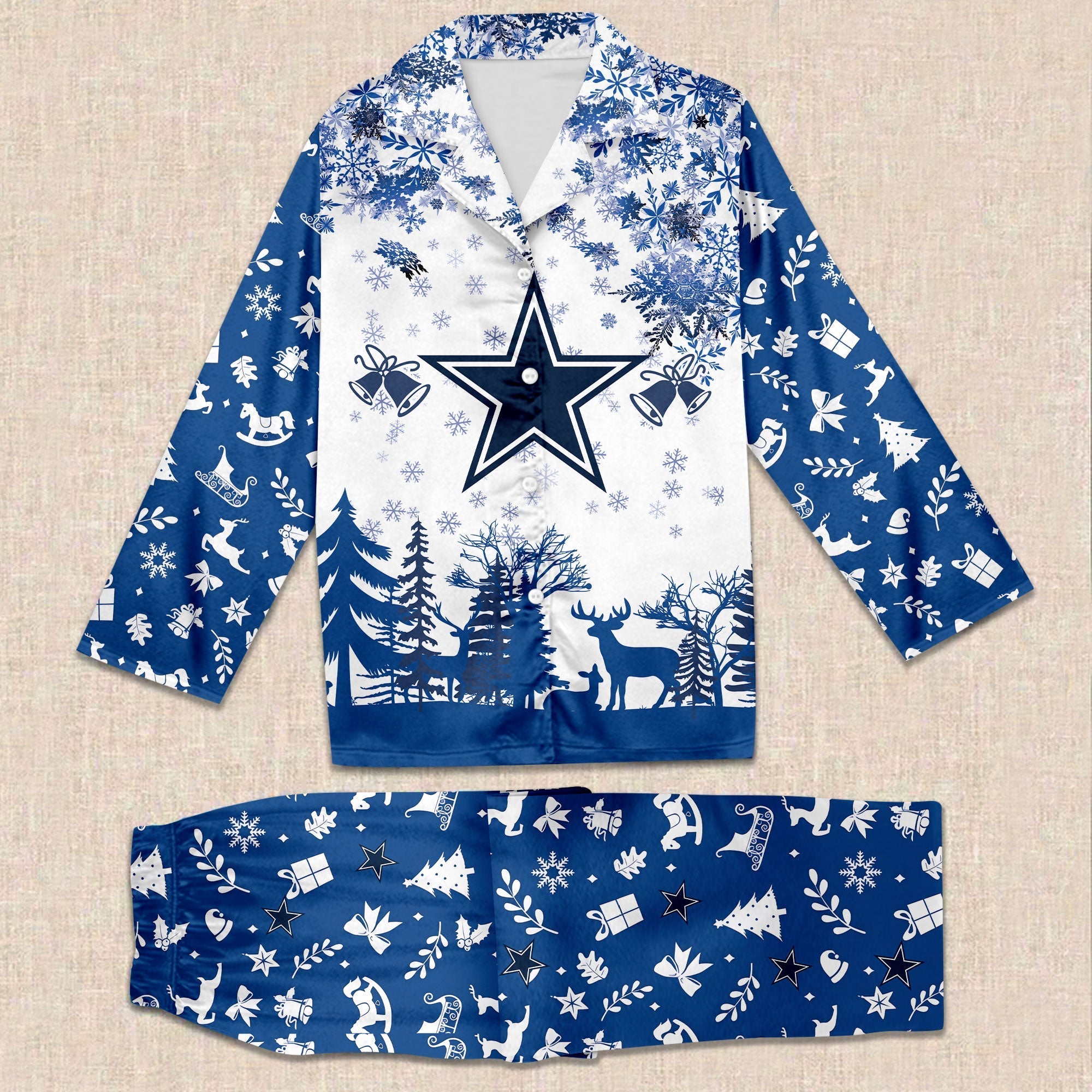 NFL Team Christmas Theme 3D Pajamas
